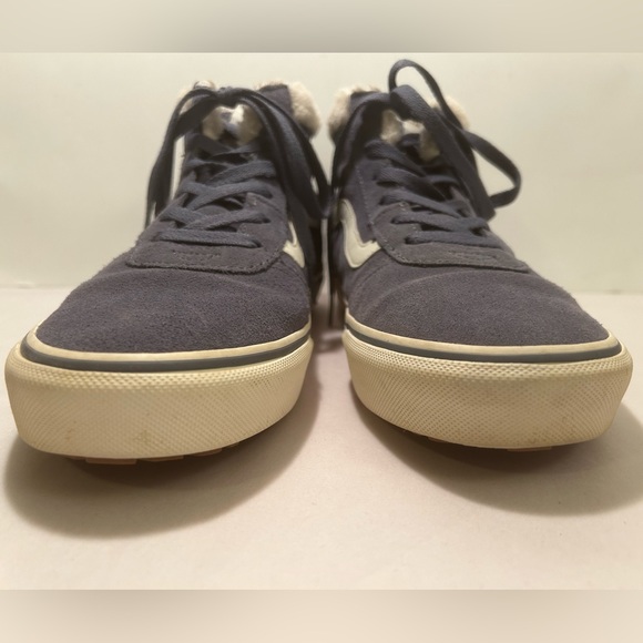 Vans Blue Suede Faux Fur Lined High Top Sneakers Size 9.5 - Picture 10 of 11